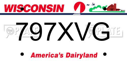 797XVG Wisconsin License Plate