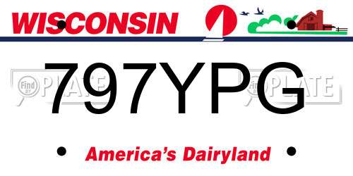 797YPG Wisconsin License Plate