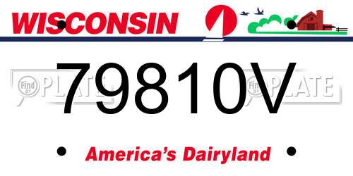 79810V Wisconsin License Plate