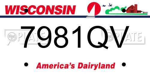 7981QV Wisconsin License Plate