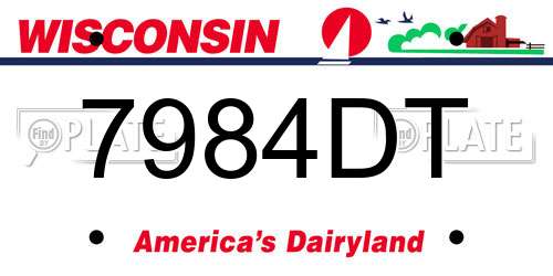 7984DT Wisconsin License Plate