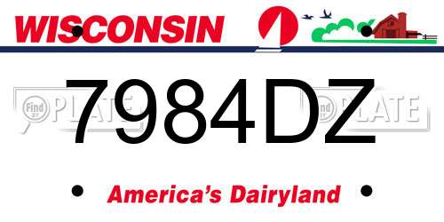 7984DZ Wisconsin License Plate