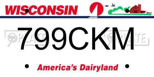 799CKM Wisconsin License Plate