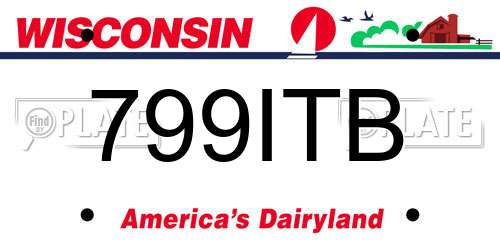 799ITB Wisconsin License Plate