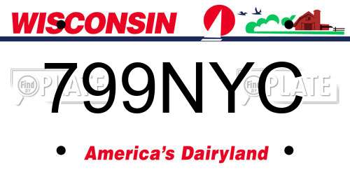 799NYC Wisconsin License Plate