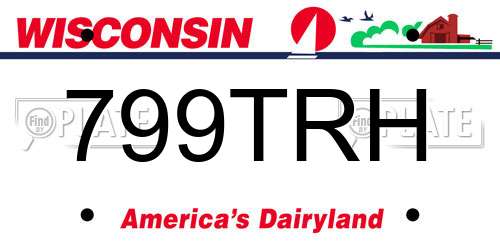 799TRH Wisconsin License Plate