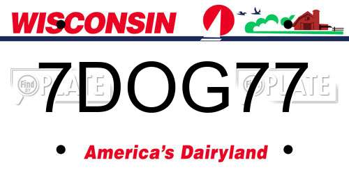 7DOG77 Wisconsin License Plate