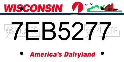 7EB5277 Wisconsin License Plate