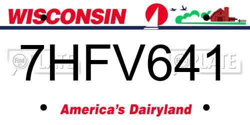 7HFV641 Wisconsin License Plate