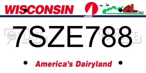 7SZE788 Wisconsin License Plate