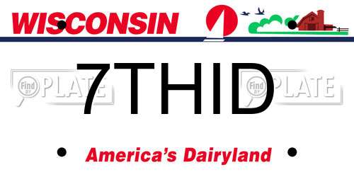 7THID Wisconsin License Plate