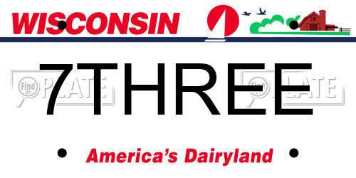 7THREE Wisconsin License Plate