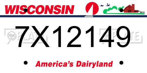 7X12149 Wisconsin License Plate