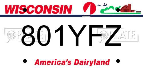 801YFZ Wisconsin License Plate