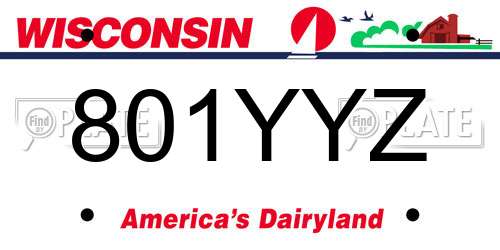 801YYZ Wisconsin License Plate