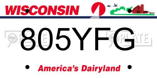 805YFG Wisconsin License Plate