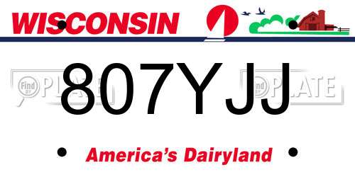807YJJ Wisconsin License Plate
