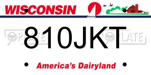 810JKT Wisconsin License Plate