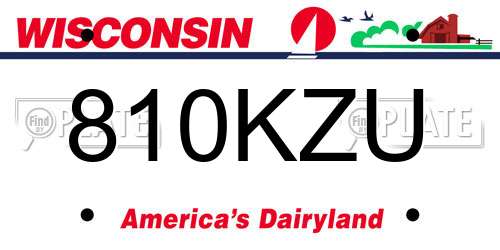 810KZU Wisconsin License Plate