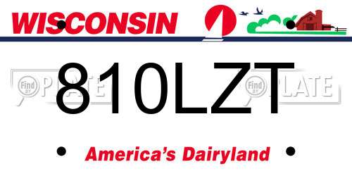 810LZT Wisconsin License Plate