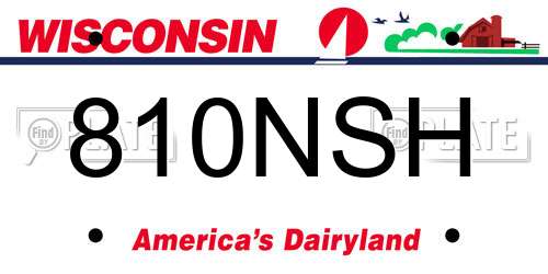 810NSH Wisconsin License Plate