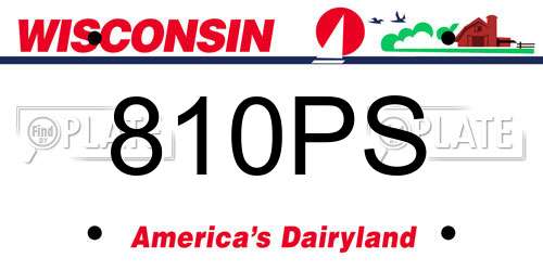 810PS Wisconsin License Plate
