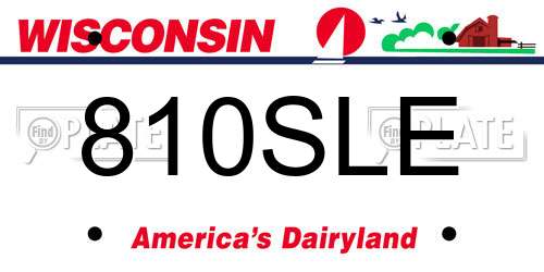 810SLE Wisconsin License Plate