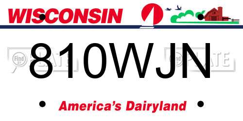 810WJN Wisconsin License Plate