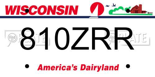 810ZRR Wisconsin License Plate