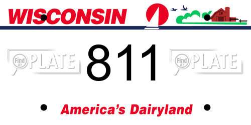 811 Wisconsin License Plate
