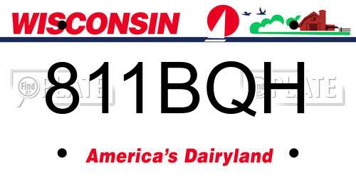 811BQH Wisconsin License Plate