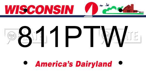 811PTW Wisconsin License Plate