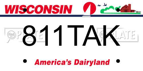 811TAK Wisconsin License Plate