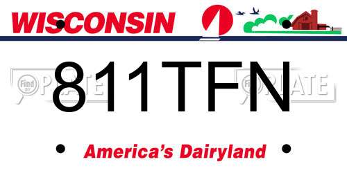 811TFN Wisconsin License Plate