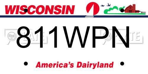 811WPN Wisconsin License Plate