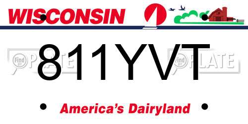 811YVT Wisconsin License Plate