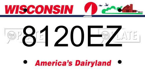 8120EZ Wisconsin License Plate