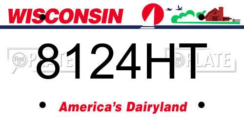 8124HT Wisconsin License Plate