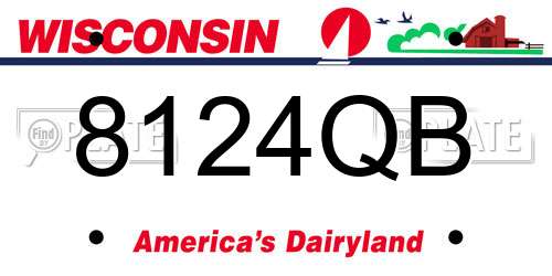8124QB Wisconsin License Plate
