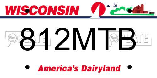 812MTB Wisconsin License Plate