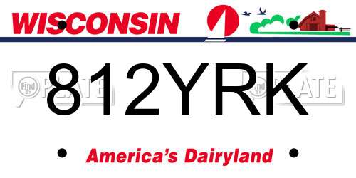 812YRK Wisconsin License Plate