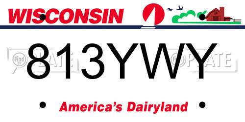 813YWY Wisconsin License Plate