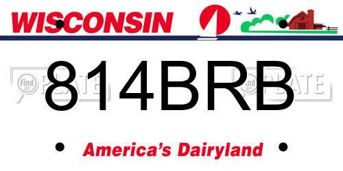 814BRB Wisconsin License Plate