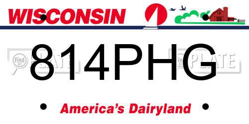 814PHG Wisconsin License Plate
