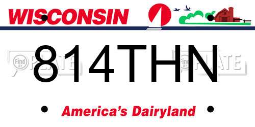 814THN Wisconsin License Plate