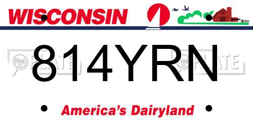 814YRN Wisconsin License Plate
