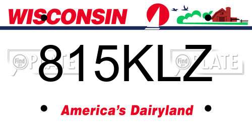 815KLZ Wisconsin License Plate