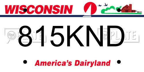 815KND Wisconsin License Plate