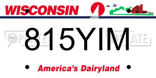 815YIM Wisconsin License Plate