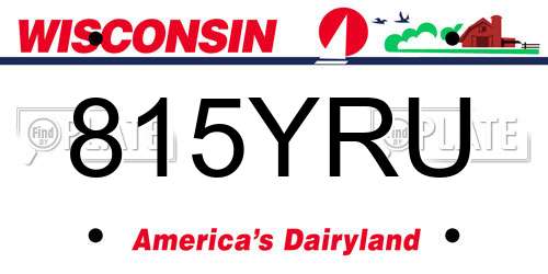 815YRU Wisconsin License Plate